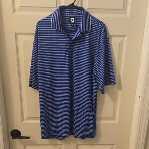FootJoy Men’s Royal Blue with White Stripe Polo XL